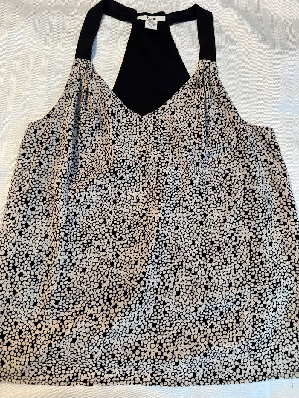BarrIII Dotti Black and White Dot Racerback Camisole